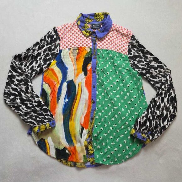 Anthropologie Tops - M Maeve x Anthropologie Paz contrast button down shirt blouse 2
